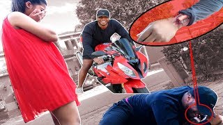 MOTORCYCLE ACCIDENT PRANK [upl. by Slaby353]