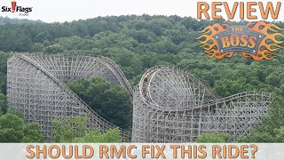 Boss Review Six Flags St Louis CCI Wooden Roller Coaster  Should RMC Fix This Ride [upl. by Huntlee]