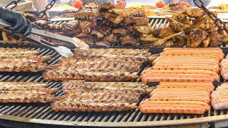 Italy Street Food Juicy Ribs Stuffed Sandwiches Pork Knuckles and more Roasted Meat [upl. by Inot6]