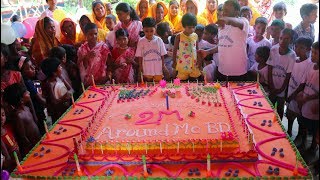 185 Pounds Vanilla Cake Making To Celebrate 2 Million Subscribers of AroundMeBD With Village People [upl. by Puff]