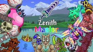 Zenith vs All Bosses  Terraria Master Mode [upl. by Nauqit]