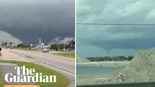 Tornado spotted in south Florida ahead of Hurricane Milton [upl. by Mehitable]