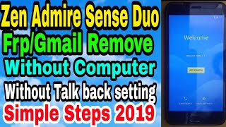 Zen Admire Sense Duo Frpgmail remove simple steps [upl. by Lerak]