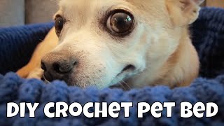 Crochet Pet Bed  DIY Kit Box Opening and Try From Craftsy [upl. by Linda]