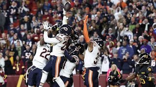 BREAKDOWN WASHINGTON COMMANDERS HAIL MARY OVER THE CHICAGO BEARS [upl. by Buehrer638]