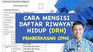 TUTORIAL MENGISI DRH PEMBERKASAN ONLINE CPNS 2019 [upl. by Solakcin711]