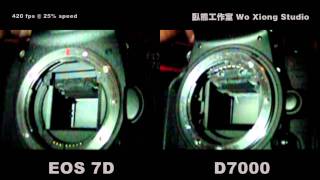 Moment of Shutter Release 7D VS D7000 [upl. by Thurmann]