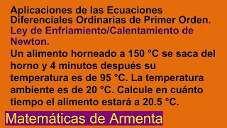 Aplicaciones de las Ecuaciones Diferenciales de 1er Orden Clase 40 [upl. by Yoreel]