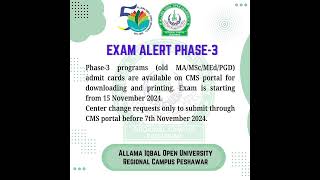 Phase III  MA MEd PGD k exams ka schedule aur center change pgpreparation mdadmission exitexam [upl. by Aidyn63]