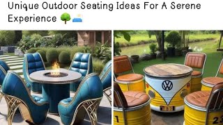 Unique Outdoor Seating Ideasrameenvlog7028 [upl. by Romy]