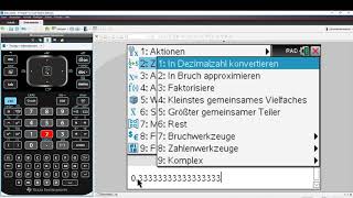 Brüche als Dezimalzahl darstellen und umgekehrt mit dem TI Nspire CX CAS [upl. by Erwin586]
