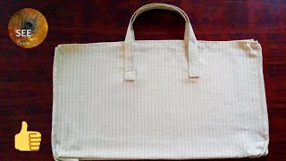 DIY Foldable Shopping Bag That Folds Into a Pocket  See Crafts [upl. by Anyal]