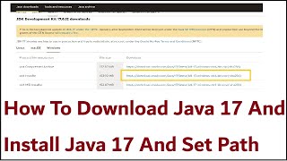 How To Download Java 17 And Install Java 17 And Set Path [upl. by Furlong238]