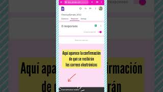 🤳 Recibir notificación para respuestas nuevas en formularios de Google  Google Forms  ⏰ Shorts [upl. by Lucilla259]