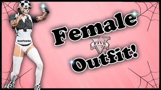 GTA 5 EASY Female Checkered Outfit Tutorial PATCH 152 TRANSFER GLITCH Female Components [upl. by Turnbull449]