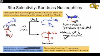 2203 Site Selectivity and Stereoselectivity in Electrophilic Additions [upl. by Thetes115]