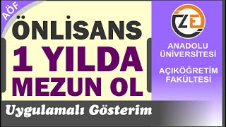 AÖF 2 Yıllık Önlisans En Az Kaç Yılda Biter  Mezun Olunur [upl. by Lacym]