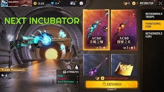 NEW AC80 INCUBATOR FREE FIRE  NEXT INCUBATOR FREE FIRE  FF NEW EVENT  AC8O GUN SKIN INCUBATOR [upl. by Harsho]