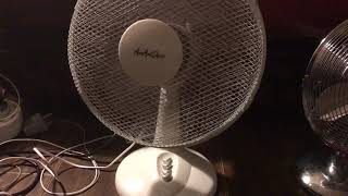 My progress 10 inch chrome desk fan vs my Air Art Deco white 12 inch desk fan [upl. by Sined]