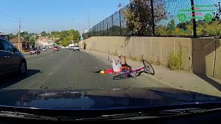 Accidents with bicycles and scooters on the road  Cars Accidents [upl. by Goggin]