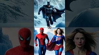 Spider Man and Supergirl vs TREX fight battle spiderman supergirl dinosaur animals [upl. by Lynn]