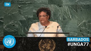 🇧🇧 Barbados  Prime Minister Addresses United Nations General Debate 77th Session English [upl. by Ola]