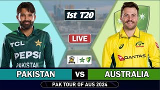 PAKISTAN vs AUSTRALIA 1st T20 MATCH LIVE SCORES PAK vs AUS LIVE MATCH COMMENTARY TOSS amp RAIN UPDATE [upl. by Torrence668]