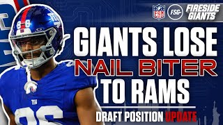 Giants Lose Nail Biter to Rams  Draft Position Update [upl. by Dutch]