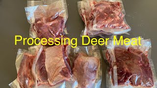 Processing deer hind quarter [upl. by Nalliuq]