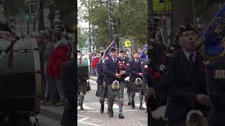 pipeband lead 2024 remembrancesunday military amp veterans parade in Perth scotland reels [upl. by Yraunaj]