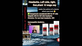 3 type of Headache and Remedy Homeopathic Medicine effective [upl. by Htiel]