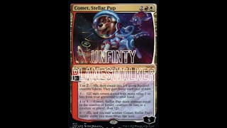 Comet Stellar Pup Planeswalker  MTG Unfinity  Magic the Gathering Dog Legacy Vintage Commander [upl. by Ybeloc]