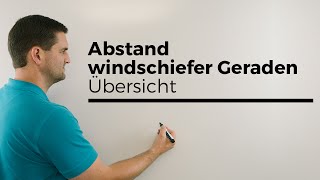 Abstand windschiefer Geraden Übersicht Vektorgeometrie  Mathe by Daniel Jung [upl. by Beale534]