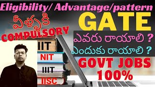 All about GATE Exam in Telugu GATE Eligibility  GATE Paper patternWhat is GATE EXAM btech GATE [upl. by Pompei793]