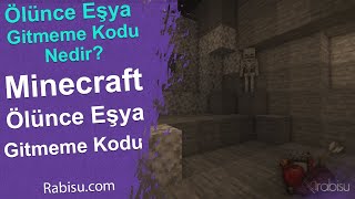 Minecraft Ölünce Eşya Gitmeme Kodu [upl. by Annodam]