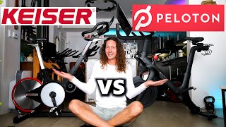 Peloton BIKE vs KEISER M3i  Peloton vs Keiser review [upl. by Grier]