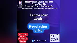 PCG Presbyterian Church of Ghana Almanac Presby Word by Rev Foster Ampofo 071024 [upl. by Silyhp]