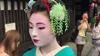 Maiko in Gion Kyoto Japan HD slow motion [upl. by Flint]