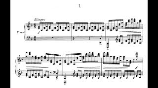 Sergei Prokofiev  4 Etudes Op 2 audio  sheet music [upl. by Latricia]