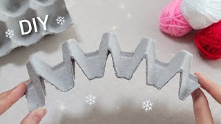 VERY Beautiful  Christmas decoration idea with Egg carton  Genius recycling crafts  DIY hacks [upl. by Arraeic251]