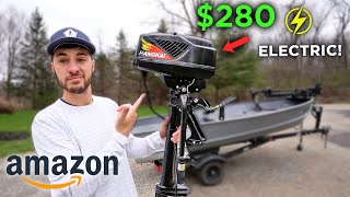 I BOUGHT A 280 ELECTRIC BOAT MOTOR ON AMAZON [upl. by Leland]