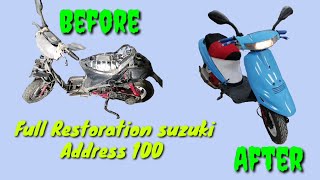 Full Restoration suzuki address 100 part2 [upl. by Nylia]