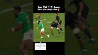 Super RWC Quater Finals Tries Compilation 🔥  ⚡ 🌎 🏆 rugby highlights reels shortsfeed shorts [upl. by Nanahs323]