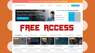 Udacity Free Month  Udacity Free Courses Certificate  Udacity Nanodegree  Udacity Scholarship [upl. by Annavoj149]