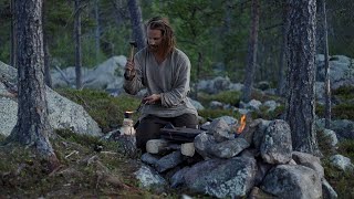 Bushcraft trip  making blacksmith shop  permanent tipi camp series  part 3  long version [upl. by Nunnery]