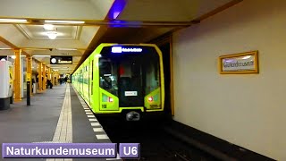 Naturkundemuseum  Line U6  Berlin UBahn  BVG H  F92 [upl. by Ilrahc]