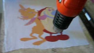 serigrafia plastisol 6 colores ren stimpy [upl. by Aivata]