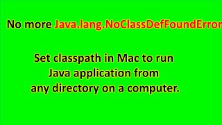 set classpath to run java apps from any folder on mac [upl. by Ahgem]