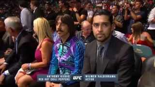 Anthony Kiedis and Wilmer Valderrama UFC 189 [upl. by Doscher]