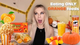 Eating Only ORANGE Foods For 24 Hours [upl. by Casanova]